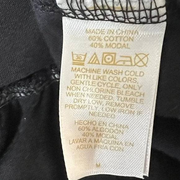 Kate Spade Women’s Short Bow Nightgown Cotton Size Medium Black White Trim - Picture 7 of 8